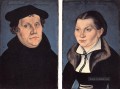 Diptychon mit den Porträts von Luther und seine Frau Renaissance Lucas Cranach der Ältere